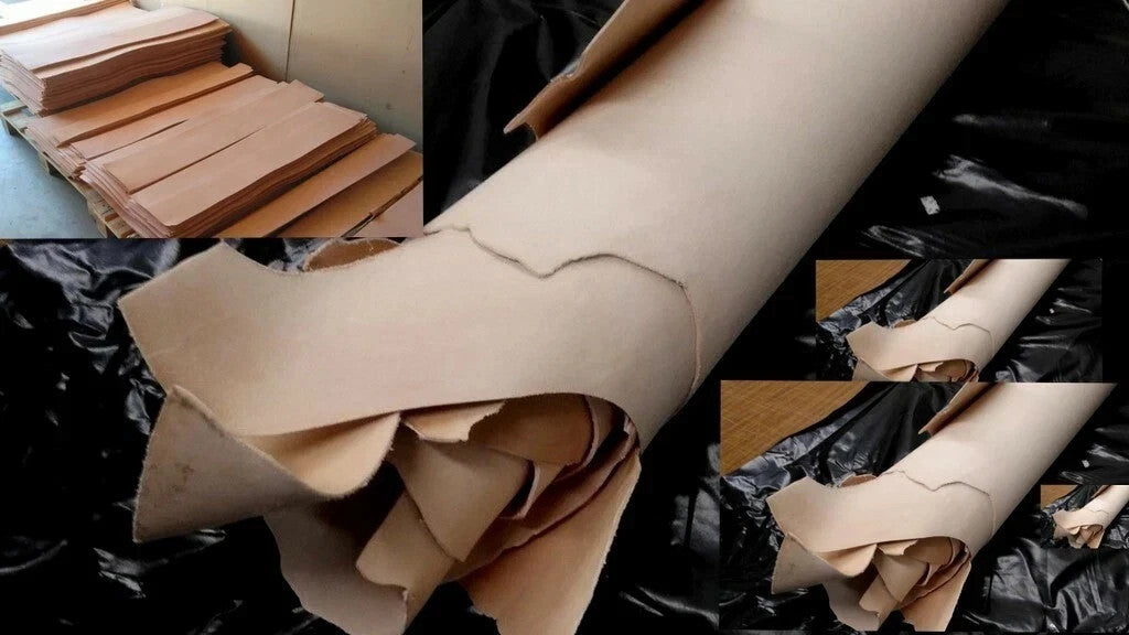 11/12-12/13-14/16 OZ BOLK SALE VEGTAN Natural Cow Leather SIDES 24-50-72  sqft
