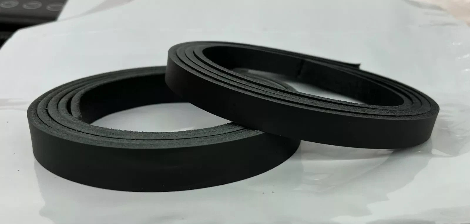 5/6 OZ Black Latigo Leather  STRAP/BELT BLANK Strips 12'' WIDTH 84''LONG