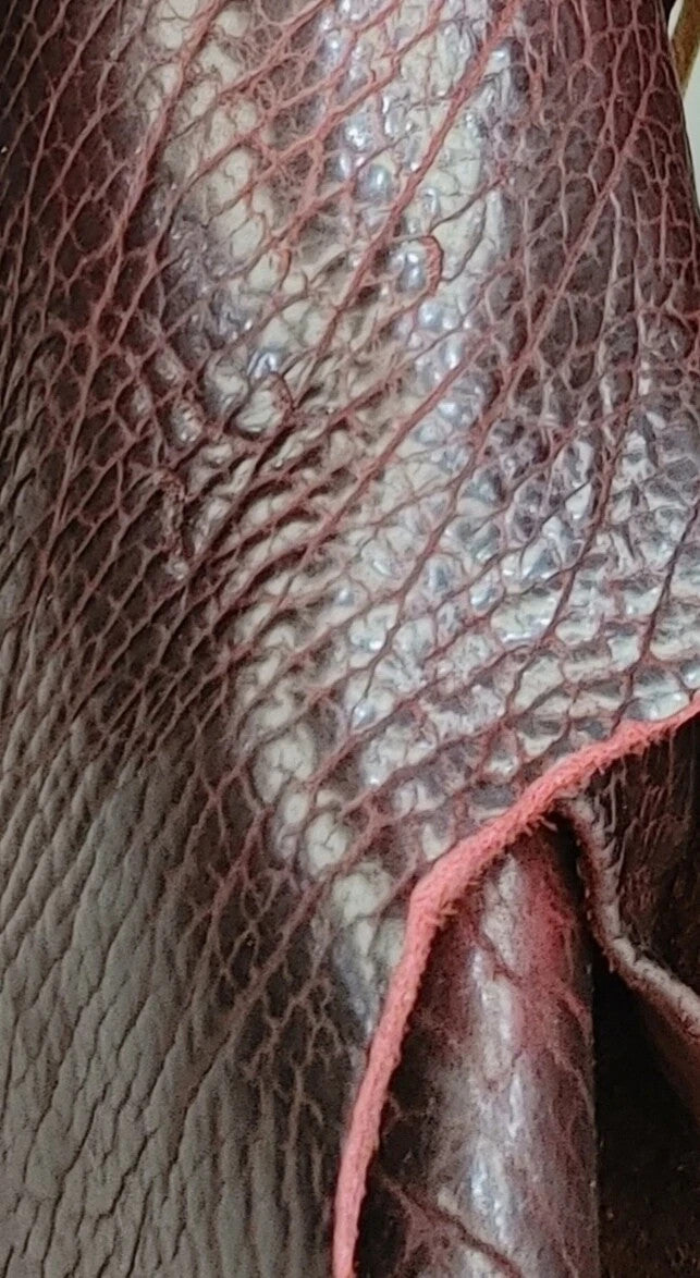 9/10 OZ COW grass-fed sun dried Full Grain Leather Tooling leather is supple yet