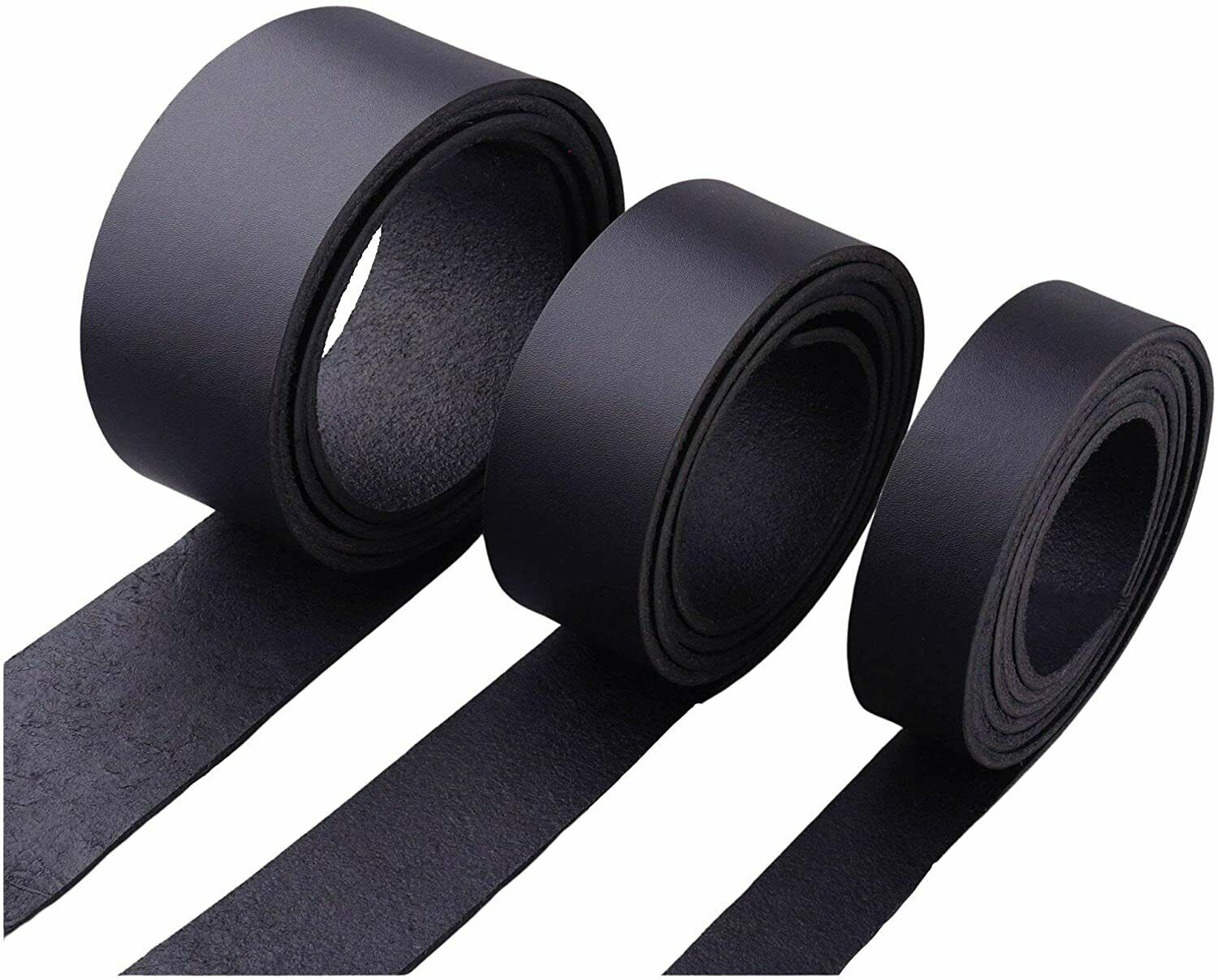 5/6 OZ BLACK WAXY CHROME  COW LEATHER Crafts/STRIP 0.50'' TO 4.0'' TO 84''LONG