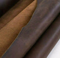 5/6 OZ.CRAZY HORSE LEATHER ,FULL GRAIN TOOLIN,BURBON BROWN PRE CUT  24''X 72''