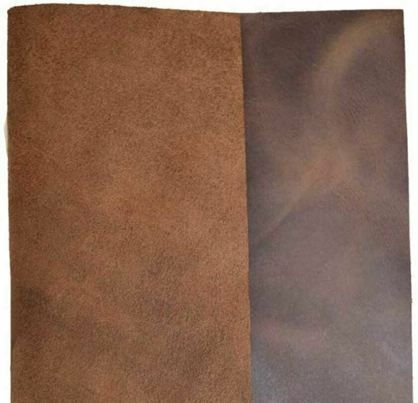 5/6 OZ.CRAZY HORSE LEATHER ,FULL GRAIN TOOLIN,BURBON BROWN PRE CUT  24''X 72''