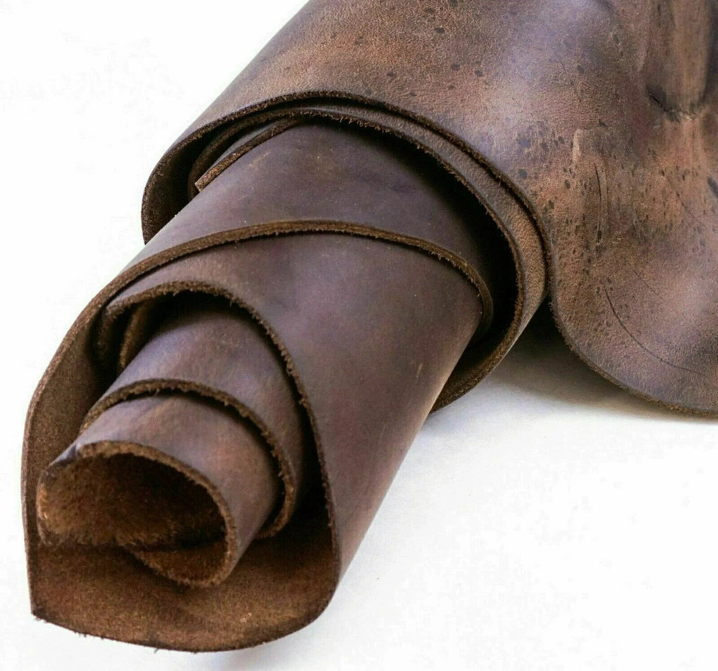 9/10 OZ Leather Cowhide Tooling Full Grain BURBON BROWN   12''X84''