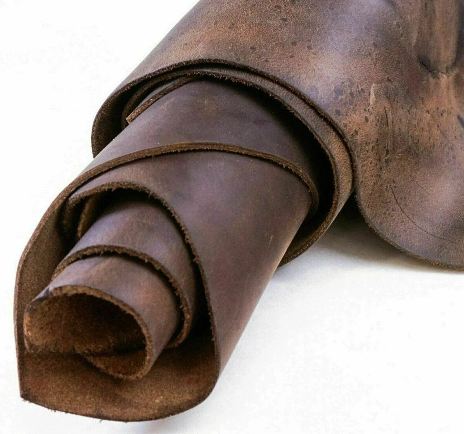 9/10 OZ Leather Cowhide Tooling Full Grain BURBON BROWN   12''X84''