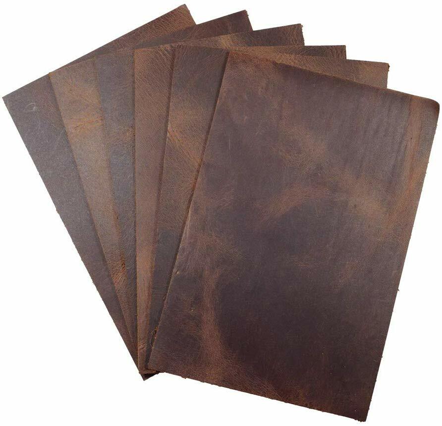 5/6 Oz  high-quality imported  BOURBON BROWN CRAZY HORSE Leather Cow Full Grain