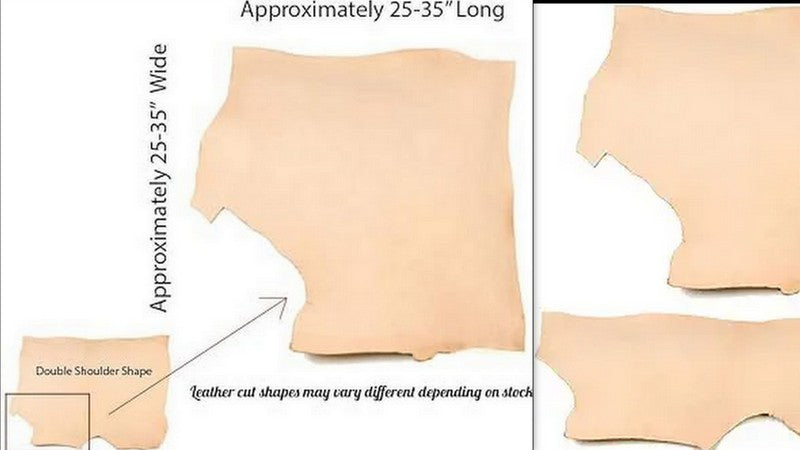 8/9 OZ -9/10 OZ- 100% Vegetable tanned natural color  Cowhide Leather tooling