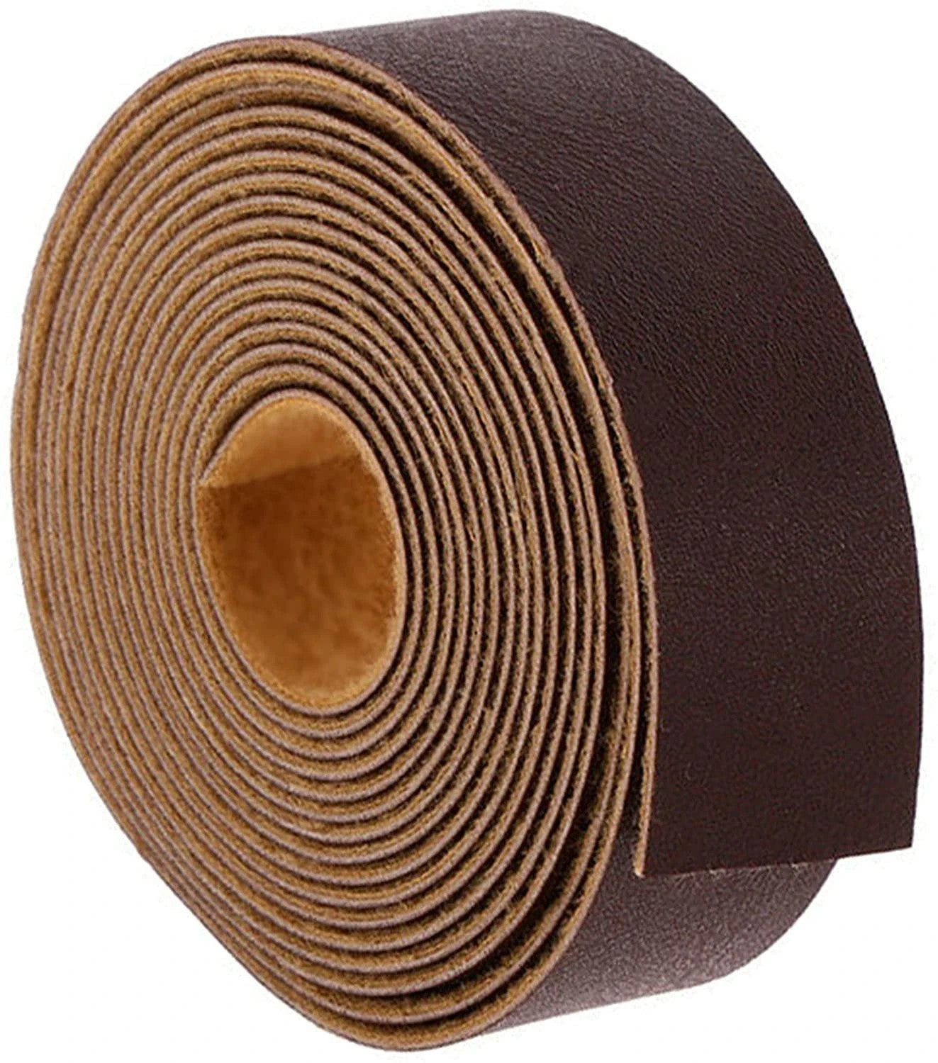5/6 OZ ( 2.0-2.4 mm ) BROWN- BLACK LEATHER STRIP BELT TOOL 50-60-72-84 INCH LONG