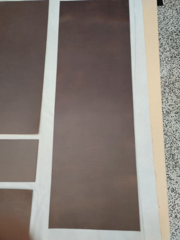 9/10 OZ Heavy -BOURBON BROWN LEATHER Assorted Squares  Crafts/Tooling