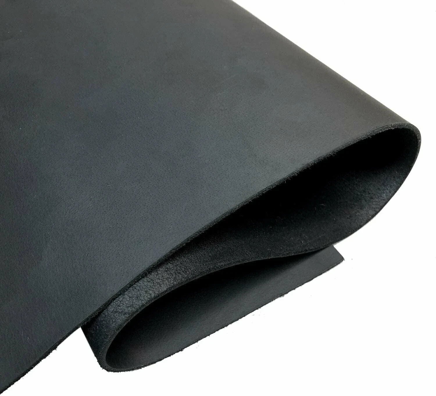 9/10 OZ CRAZY HORSE LEATHER HIDES Full Grain Squares COLOR BLACK 10''X72''
