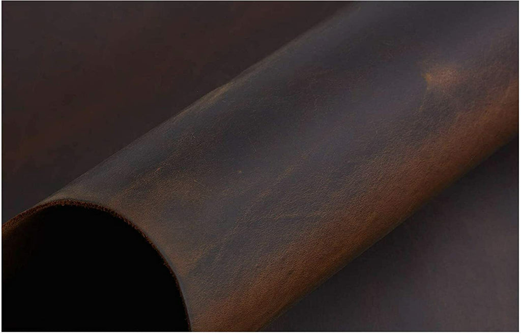 9-10 oz Bourbon Brown Leather  grass-fed cattle SUN DRIED Engraving, Stamping,