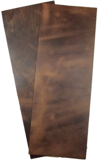5/6 OZ LEATHER  bourbon brown -CRAZY HORSE- TOOLING-------- 12''WIDTH X 72''LONG