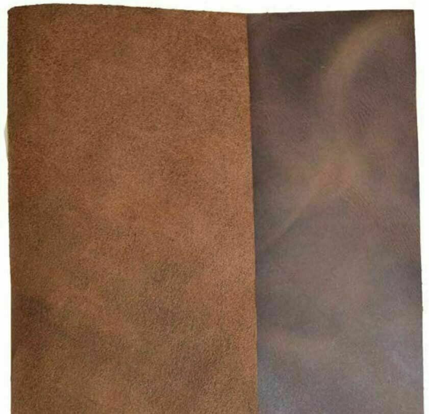 5/6 OZ Brown crazy horse Leather tooling Full Grain Leather Square 12''x 36''