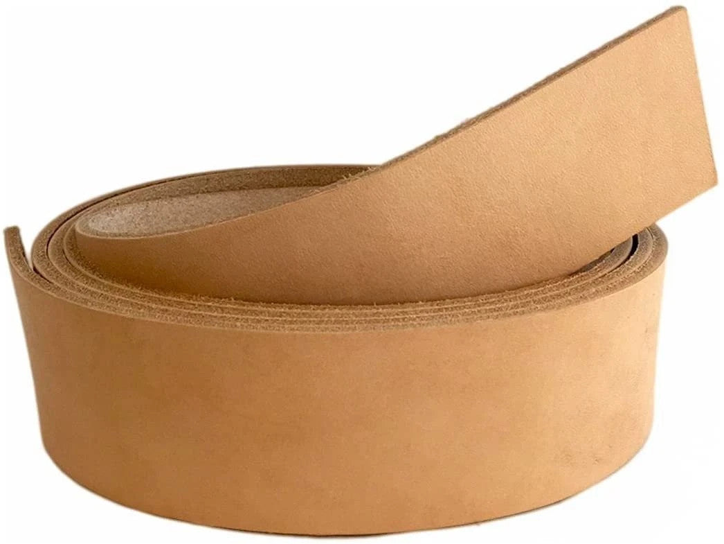 2/3 /3/4/5/6 OZ.--100% Vegetable  natural full grain Leather  straps belt craft