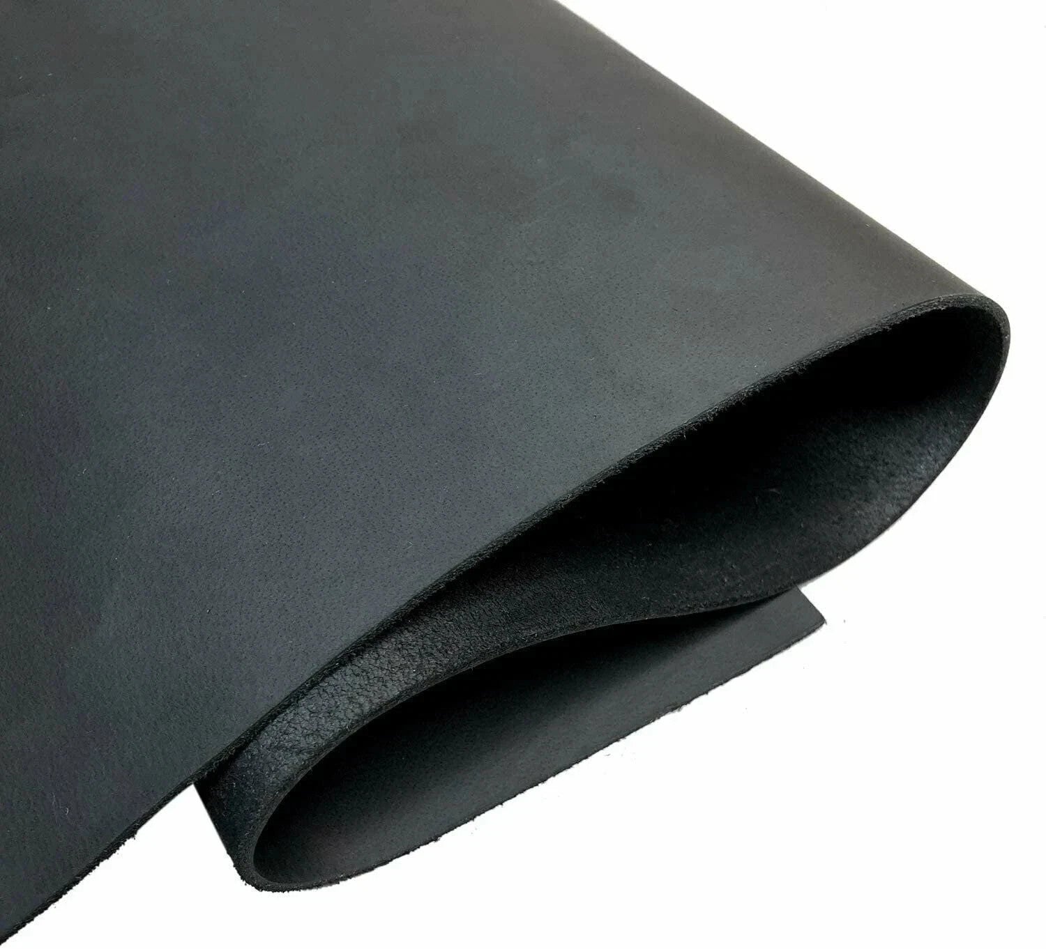5/10 OZ ( 2.0-2.4 mm )crazy horse leather color black 12''width 84'' long