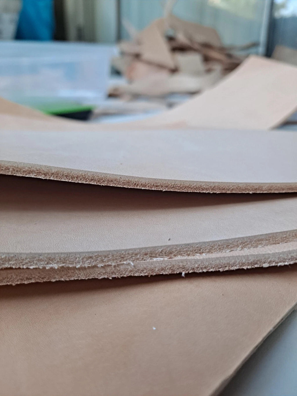 2/3 /3/4/5/6 OZ.--100% Vegetable  natural full grain Leather  straps belt craft