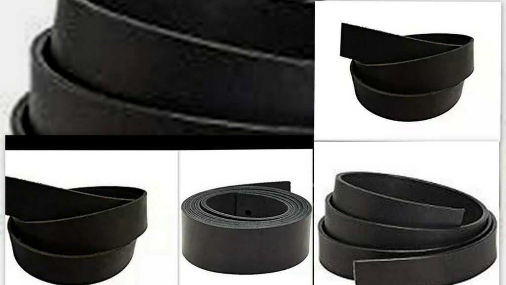 9/10 OZ.5/6 OZ  Cow Leather BLACK BRIDAL BLANKS BELT STRIP 3 pcs for 1 PCS price