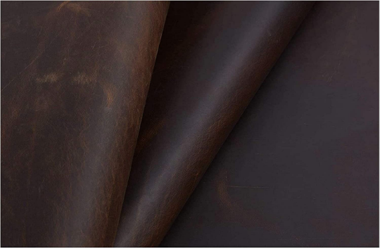 9-10 OZ-5/6 OZ LEATHER  CRAZY HORSE COLOR BOURBON BROWN Engraving, Stamping,