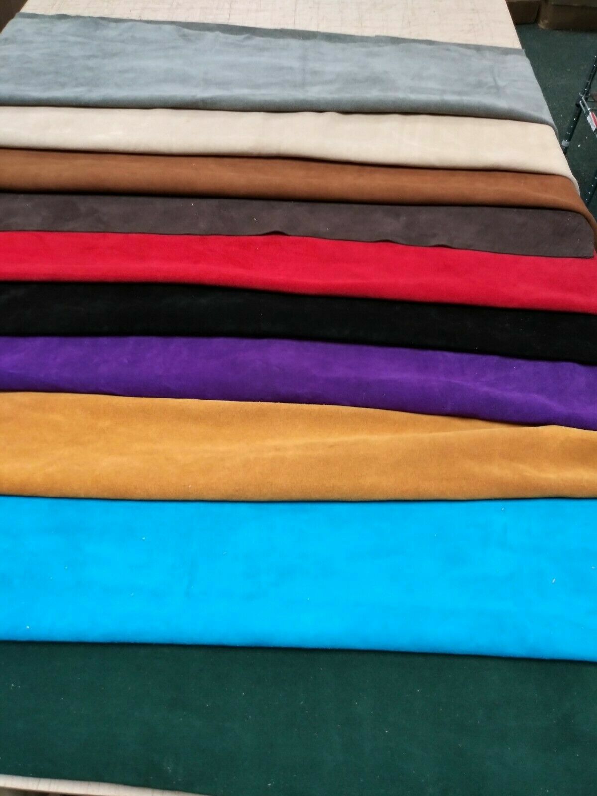 SUED SCRAP 3/4 OZ Leather COW for Crafts/Tooling/Workshop, assorted COLOR