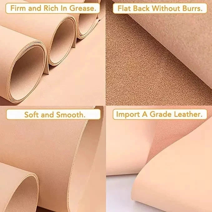 2/3-3/4-4/5-5/6-7/8 OZ.THICK Vegetable Full Grain Leather 6''INCH TO 48''IN LONG