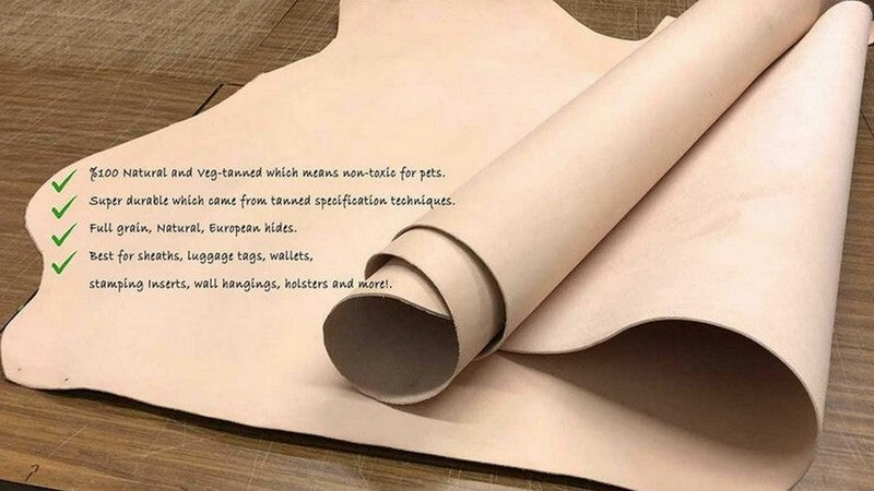 Vegetable TANNED Natural   tooling Stamping Cowhide Leather 7-8 /8-9/ 9-10 OZ