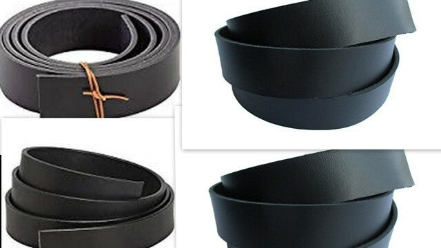 9/10 OZ.5/6 OZ  Cow Leather BLACK BRIDAL BLANKS BELT STRIP 3 pcs for 1 PCS price